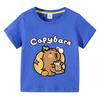 Children Cotton Tshirt Kids Capybara Tshirt 310Years Child Boys Cute Capibara Round Neck Tops Tee Kids Clothes For Summer