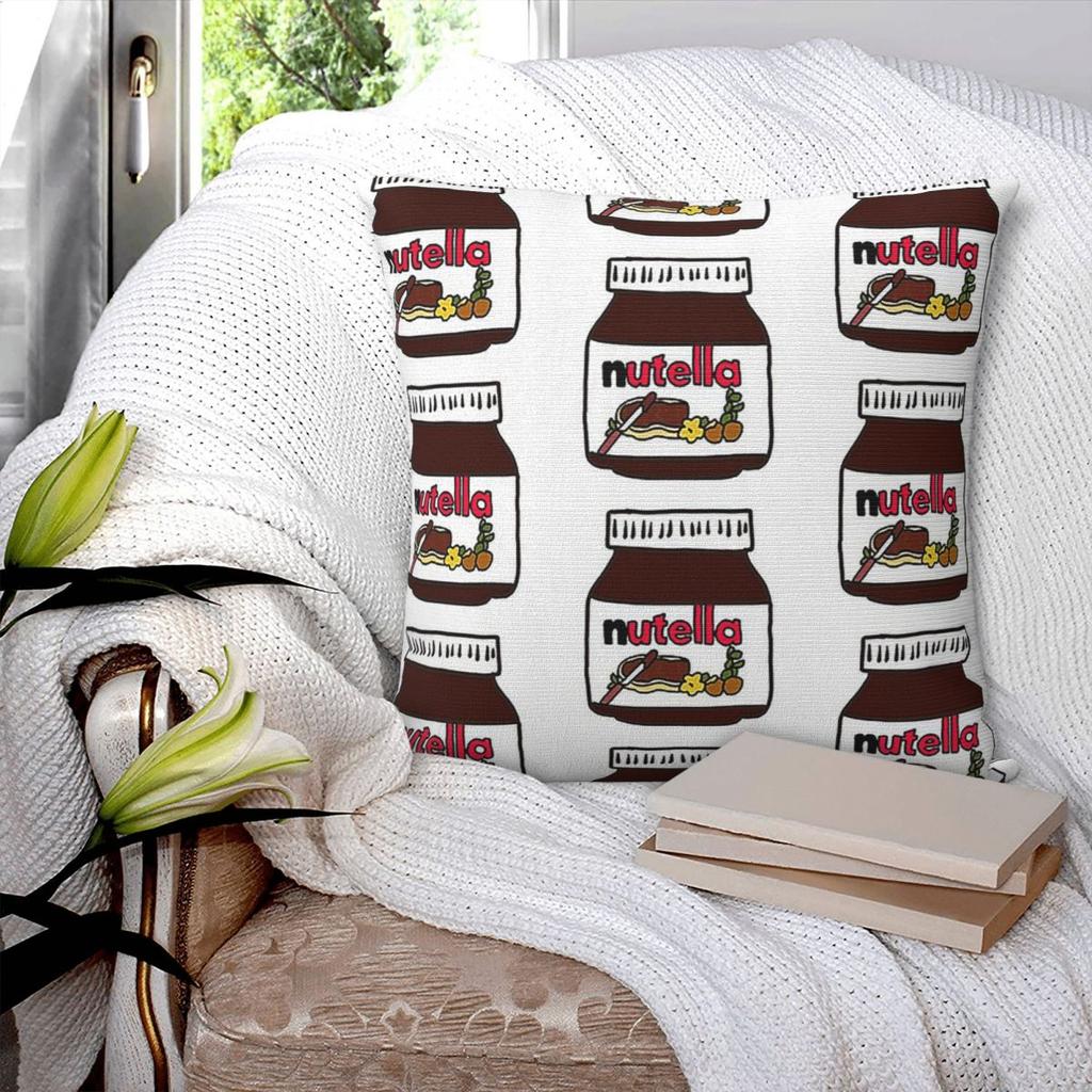 Квадратная наволочка Nutella Чехол для подушки Полиэстер Декор для подушки Уютная Подушка-плед для Дома Дивана