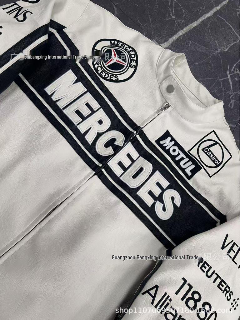 Эмблемная гоночная куртка Toronto Raptors с рукавами из ПУ-кожи, хлопковой подкладкой и пэчворком для мужчин и женщин