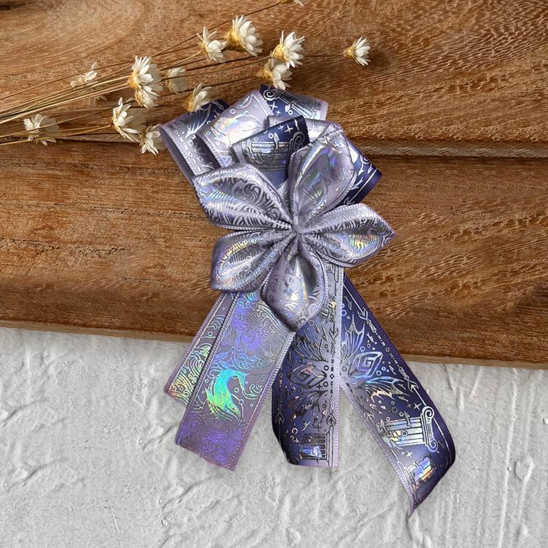 2,5 см x 4,5 м/рулон Несколько цветов Головной убор Шляпа Горячее тиснение Узор Брошь Значок Лазерный узор Подарочная коробка