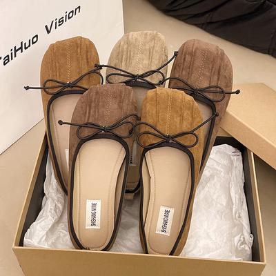 Корейская версия ретро-туфли с плоским носком и плоской подошвой, женские туфли 2025 года, весна, новый лук, мягкая подошва, темперамент, туфли Мэри Джейн