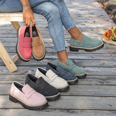 Модные женские кроссовки 2025 Новые весенне-осенние лоферы на плоской подошве Женская нескользящая обувь на толстой подошве Уличные кроссовки Zapatos De Mujer