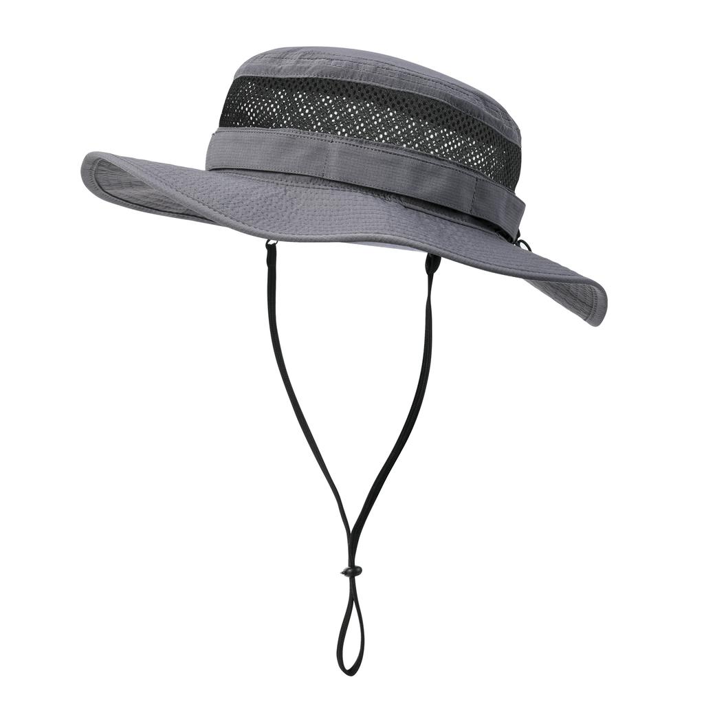 JANGOUL Men Outdoor Mesh Sun Hat Wide Brim Sun Protection Hat Fishing Hiking Hat