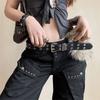 Rivet Leather Fur Belt Faux Fur Y2K Waistband Vintage Furry Waistband  Dress Decoration