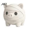 Creative Office Desk Accessories Miniature Mummy Animal Figurine, 3D Printed Pig Chicken Dino Duck Niche Holiday Collectibles Cat Statue, Spooky Cute