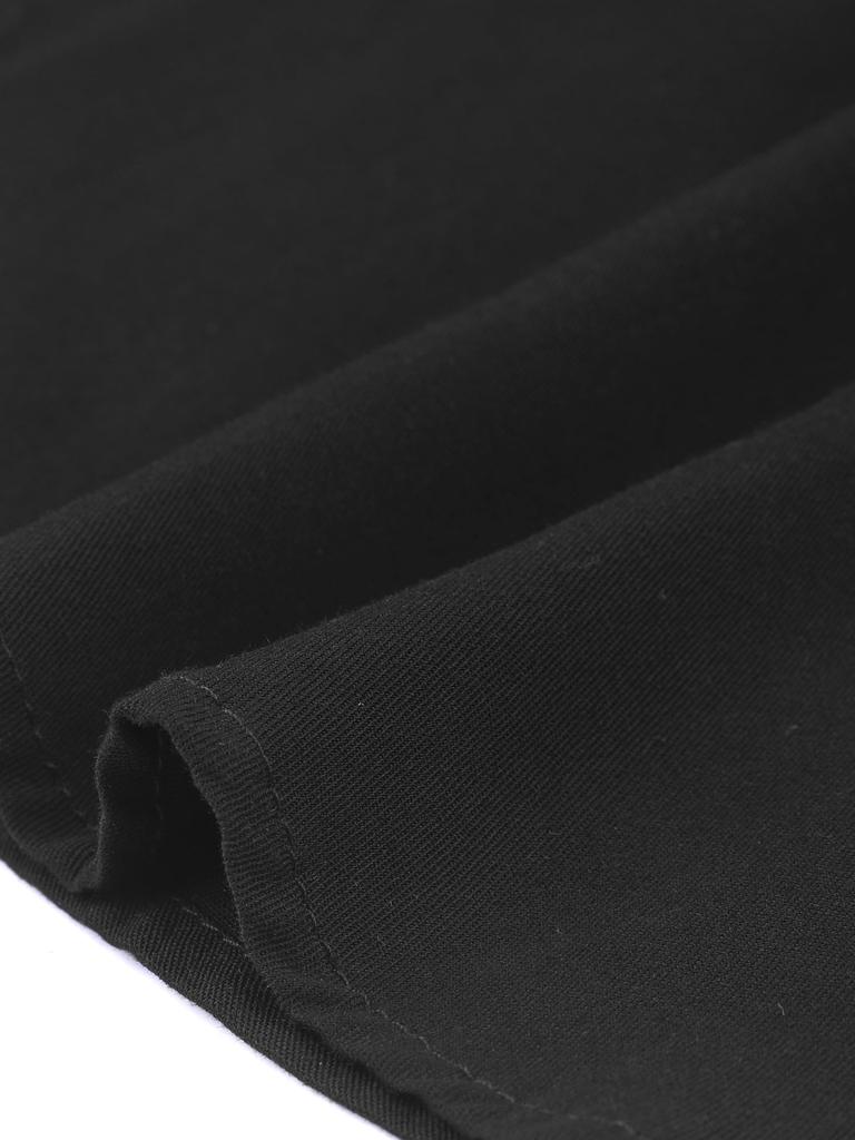 Allegra K Smock Dress, Sleeveless, Square Neck, Bohemian, Spaghetti Strap, Maxi Dress, Women's, Black, Size L