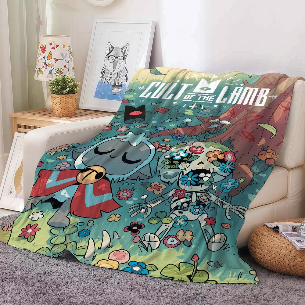 Game Cult Of The Lamb Blanket Soft and Skin Friendly For Couch Bed Napping Bedspread All Seasons Comforter