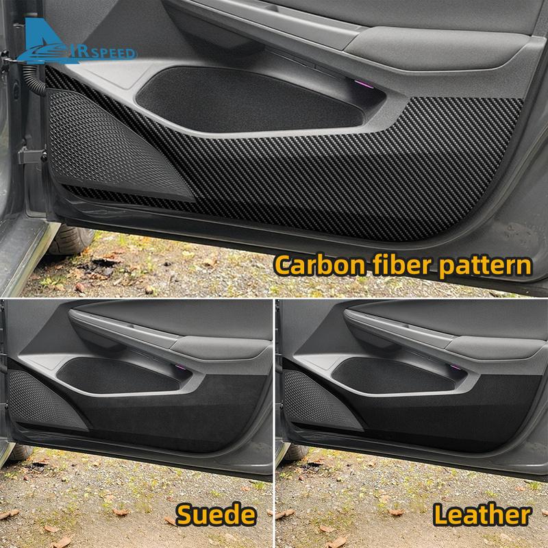 Накладки на двери от пинков для Volkswagen VW Golf 8 MK8 2024 2025 LHD RHD Автомобильные кожаные карбоновые маты Отделка Аксессуары