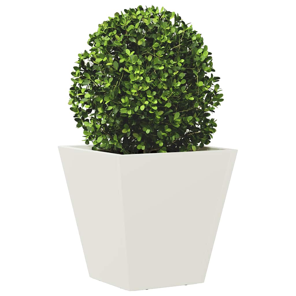White Plant Pot 30x30x30 cm Steel