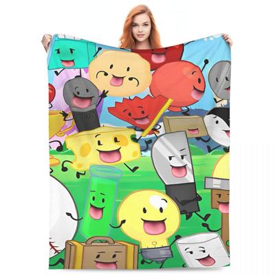 BFDI Inanimate Insanity Все персонажи Фланелевые одеяла Мягкое прочное покрывало для спальни Авиаперелетов Графическое покрывало