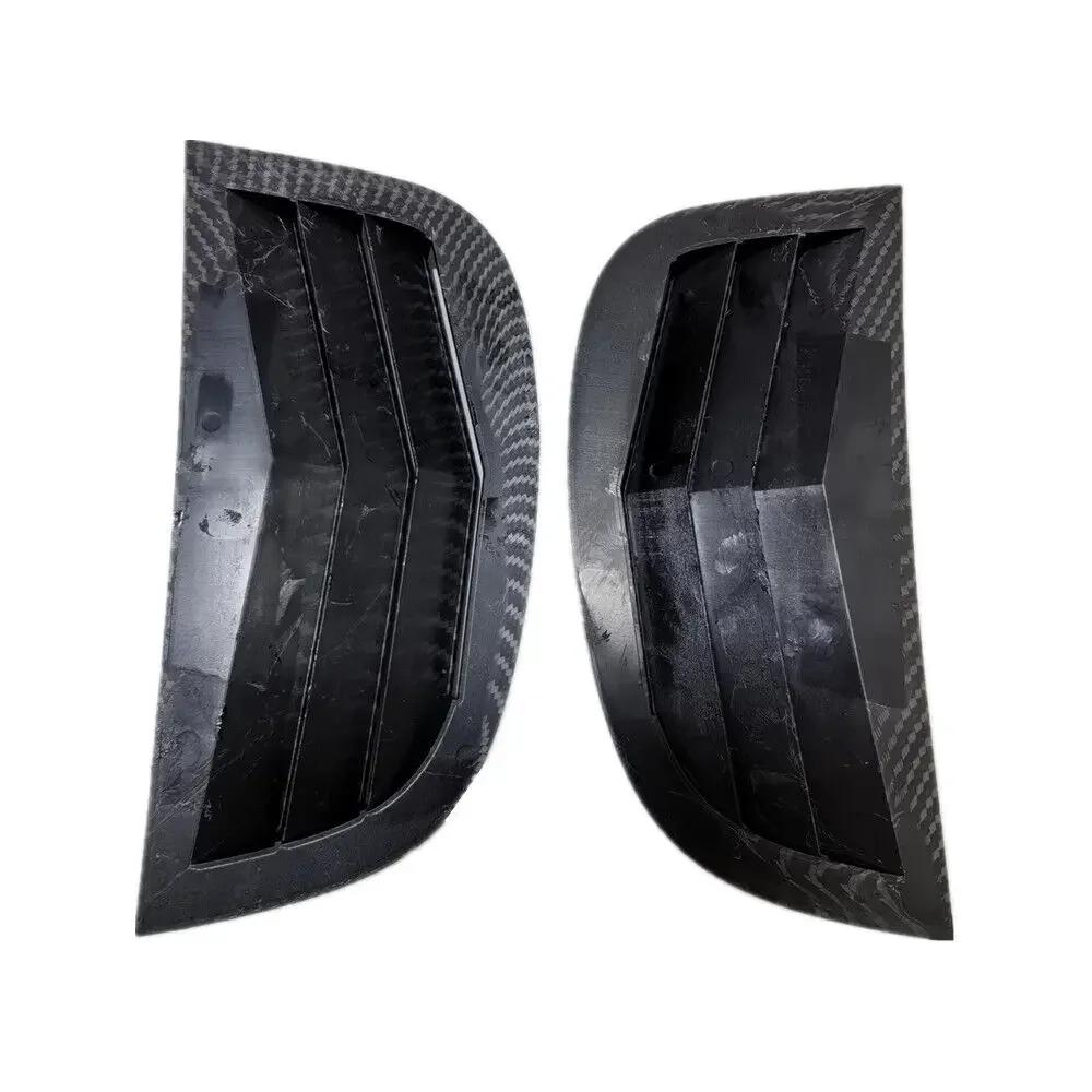 Для Peugeot 208 2018 2019 2020 2025 2025 2025 2025 Задняя решетка окна, боковая крышка-жалюзи, накладка, наклейка, вентиляционное отверстие, совок, карбон ABS