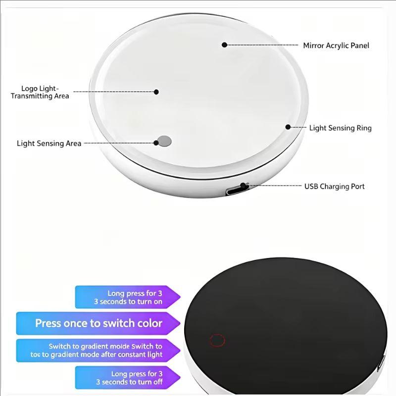 7 Color LED Car Cup Holder Light Luminous Coaster Water Cup Pad Accessories For BMW M X3 F10 E90 F20 E46 E60 E70 E39 GT /Sticker GT9