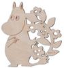 Yamaka Shoten MOOMIN Florit Wooden Coaster, Moomin Design, Nordic Style, Mother's Day Gift, MM961-346