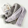 Customized autumn and winter extended Mao Mao scarf double-sided plush shawl versatile scarf imitation mink hair with hairball scarf