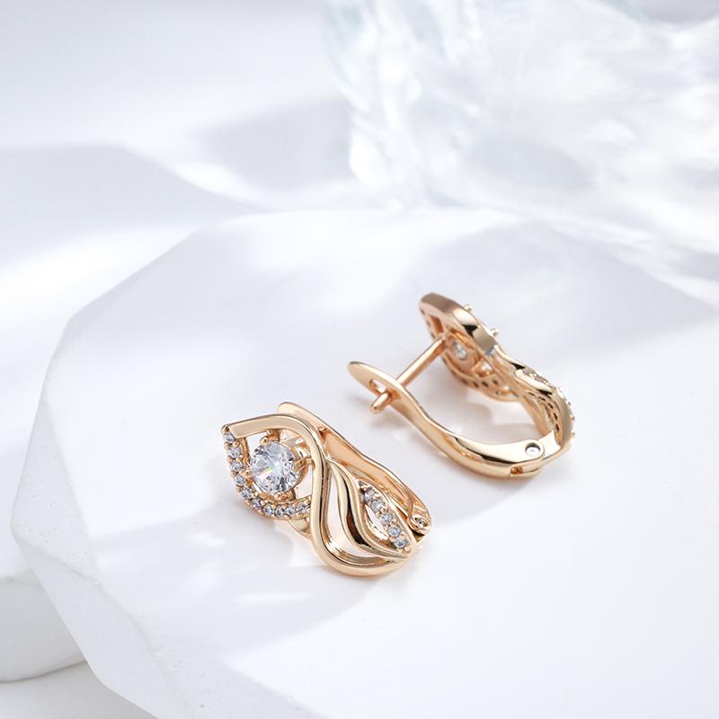 Серьги-подвески цвета розового золота, модные серьги с натуральным цирконом и винтажным кристаллом для женщин, повседневные изящные украшения