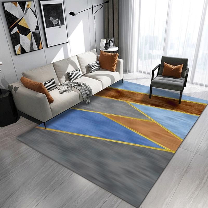 Europe Style Geometry Stripe Carpet Living Room Sofa Bedroom Bedside Study Kitchen Entrance Door Rug Non-slip Modern Decor Mat