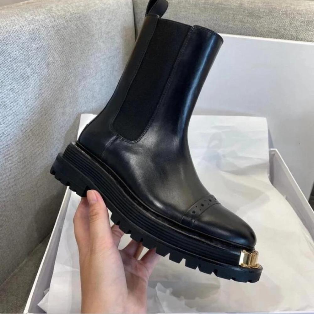 Женские ботильоны на платформе из искусственной кожи на шнуровке, женская обувь на толстой подошве, мотоботы, повседневная женская обувь, модная