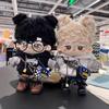 Niannyyhouse 20cm Plush Toy Clothes: Hoodie, T-shirt, Shorts, Backpack, Glasses, and Cotton Doll Accessories (Black, 20cm)