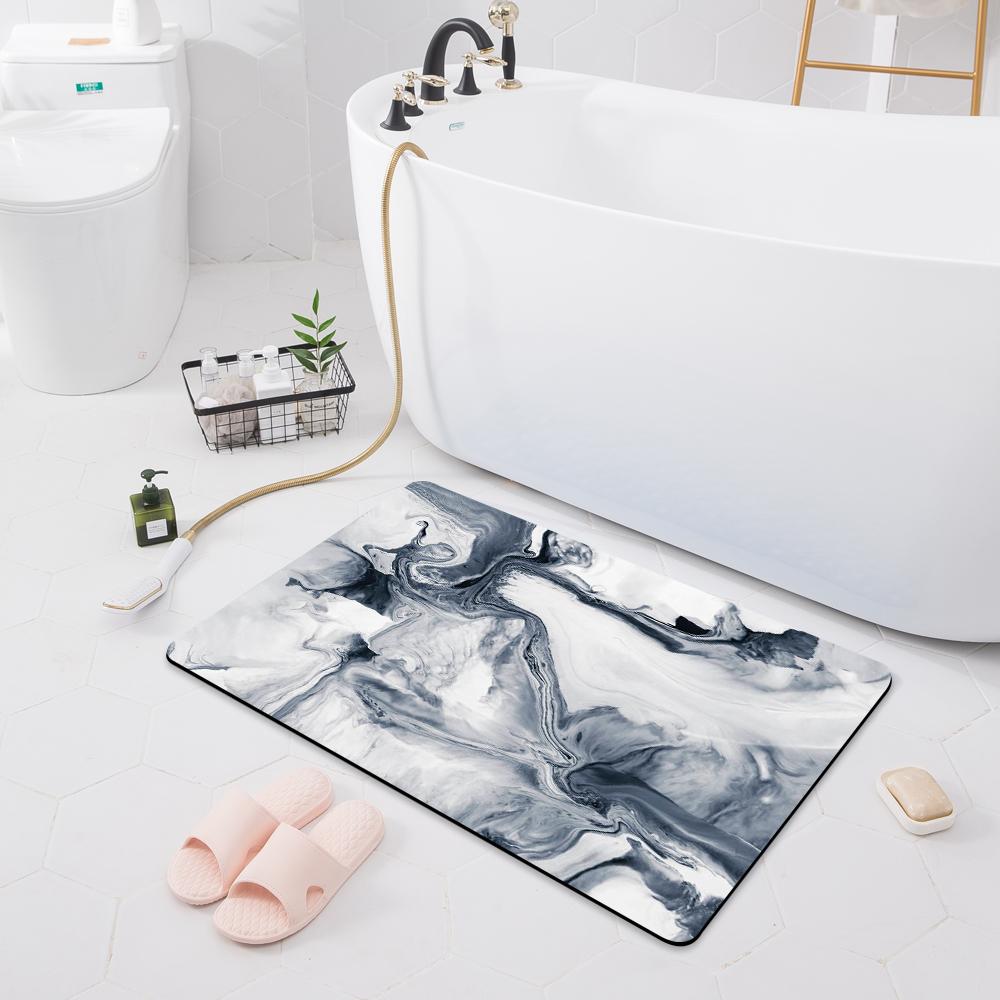 Absorbent Non-slip Mat Door Mat Bathroom Toilet Floor Shower Room Bathtub Rug Modern Kitchen Rug