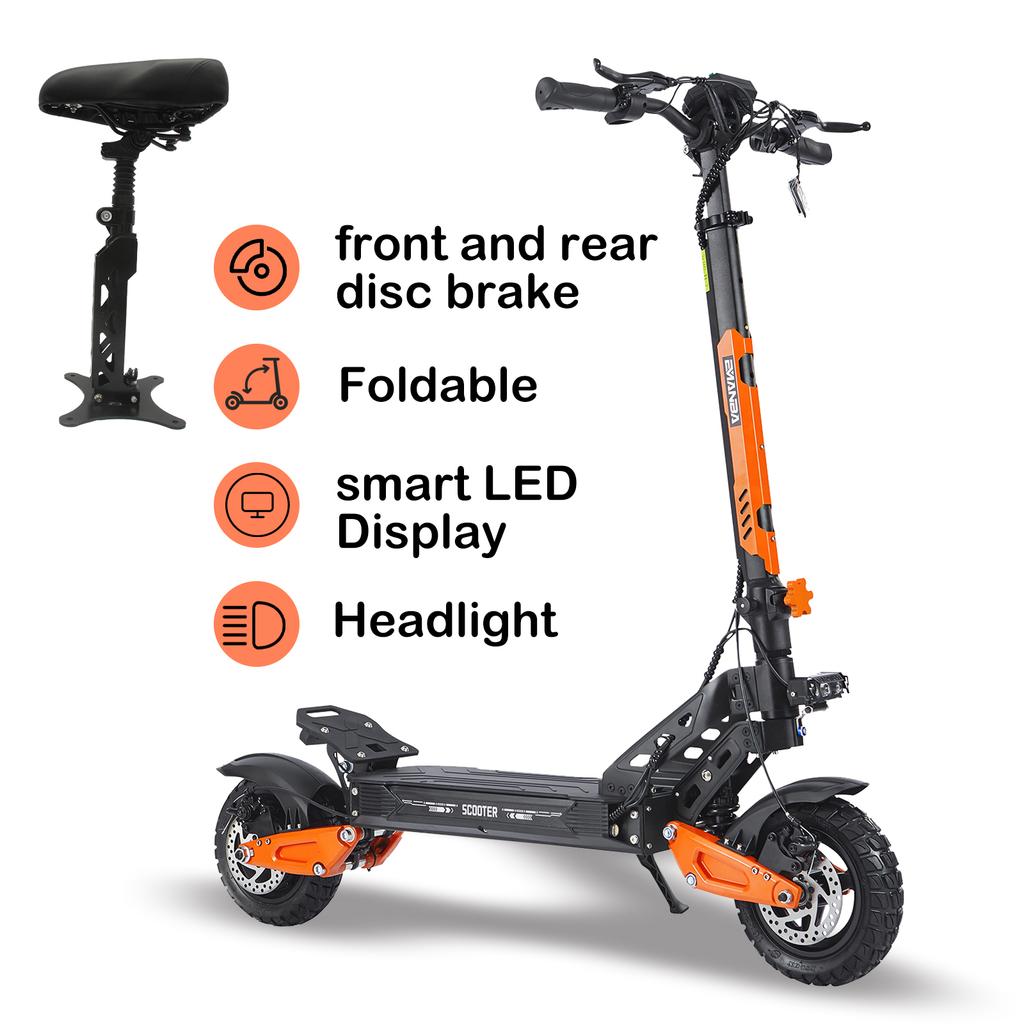 G2 MAX 1200W 48V 21ah 55 KM/H electric scooter, foldable, with seat, for city and off-road use E Scooter