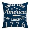 New Independence Day Pillow Five-pointed Star Text Printed Home Decoration Supplies Linen Pillow Case