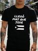 Men'S Casual T-Shirt - Lightweight Fashion Round Neck Short Sleeve, Creative Fun "LLEGO MAS QUE JODE" Letter Pattern Print Tee