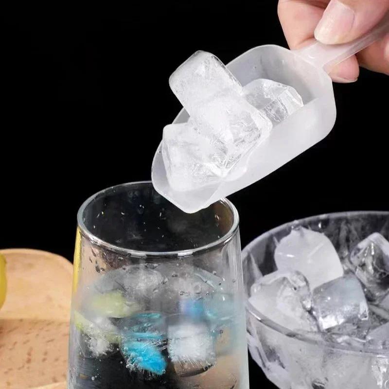 Plastic Ice Scoops Mini Transparant Ice Shovel Kitchen Tools & Gadgets Party Bar Buffet for Candy Dessert Grain Dry Goods Shovel