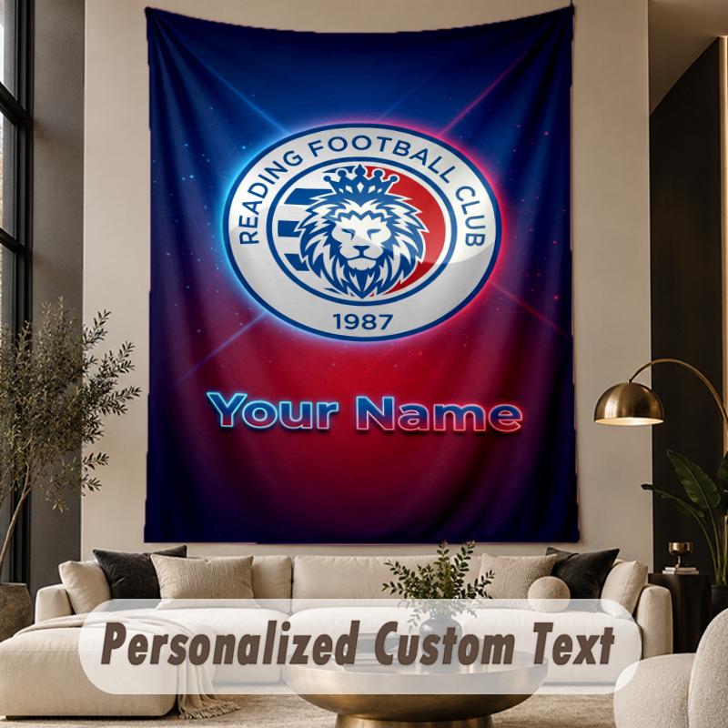Custom Text Tapestry Reading FC Print Wall Tapestry Indoor Living Room Wall Decor