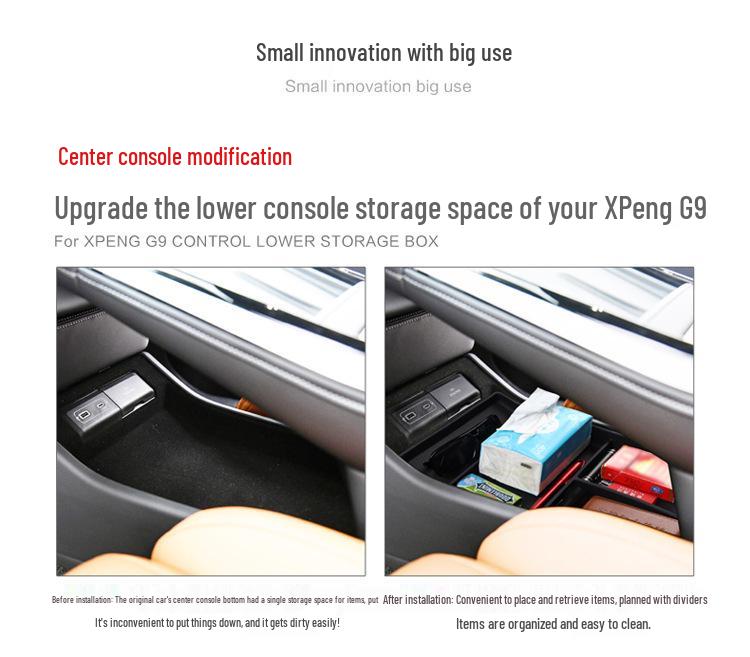 Совместимый органайзер для хранения для Xpeng G9 (22-25 Модели)
