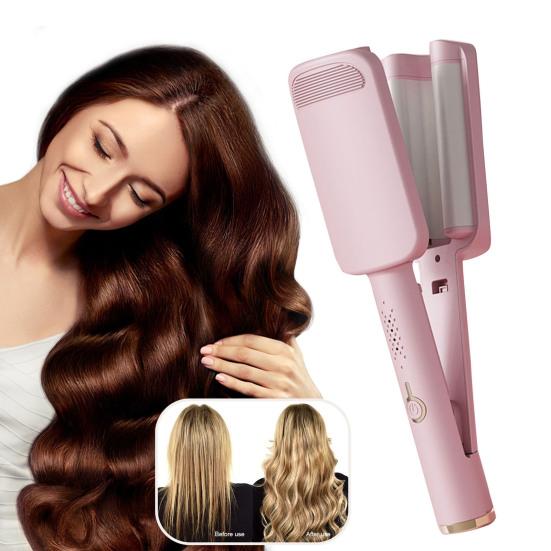 32MM V Shape Curling Iron Ceramic Big French Waves Hair Crimper Styling