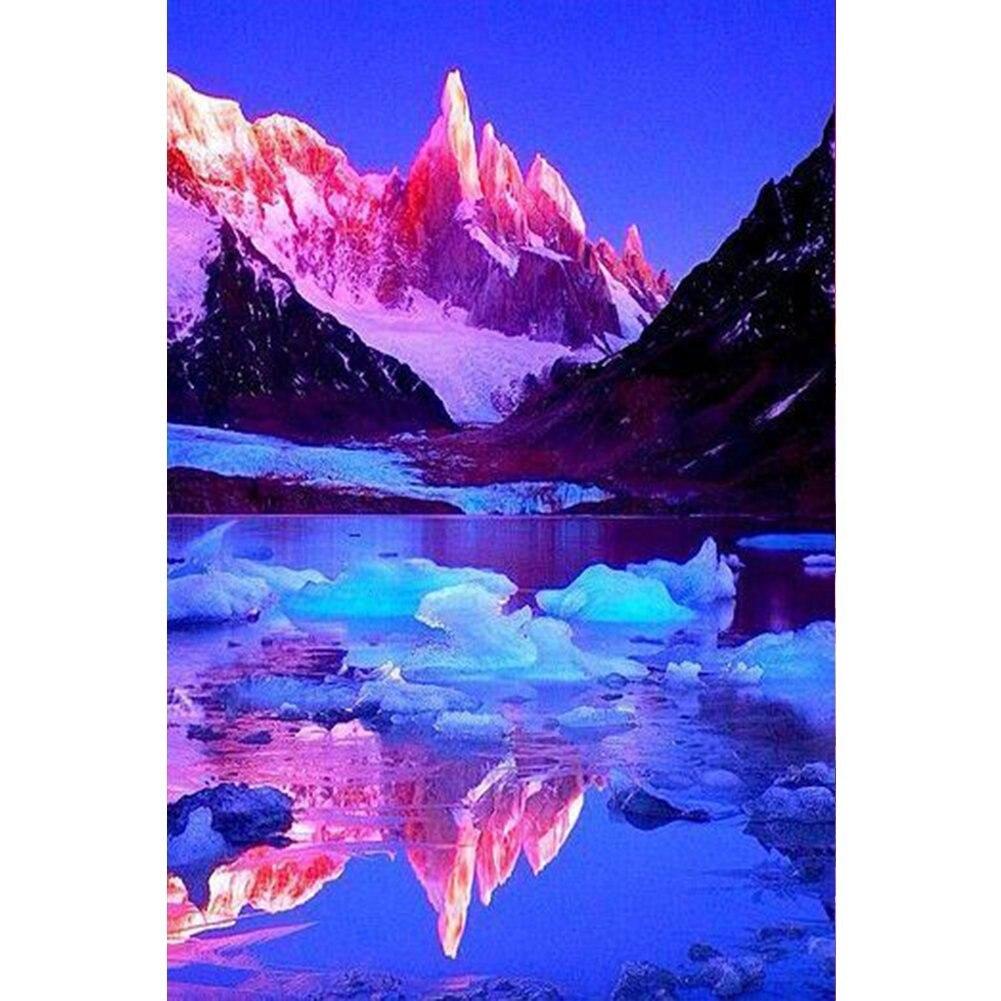 DIY Diamond Painting Landscape Sunset Sea Full Drill Embroidery Tree Scenery Mosaic Art Picture of Rhinestones Home Decoration