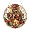 Прозрачное Акриловое Праздничное Подвесное Украшение, Рождественский Алмазный Арт Орнамент, 2D Жемчужная Картина, Прозрачный Узор Рождественской Елки, Ловец Солнца, Праздничный Подвес на Окно