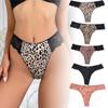 Женское нижнее белье с низкой посадкой, женские микрогладкие дышащие трусы, хипстерские трусы, женские кружевные стринги с леопардовым принтом, трусы, трусы