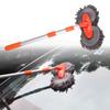 Three-Section Telescopic Car Wash Mop Roof Window Cleaning Maintenance Auto Supplies Double Brush Head Rotating