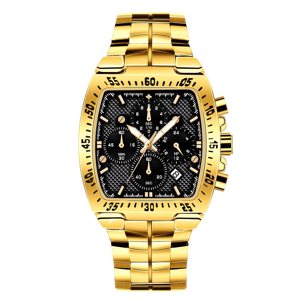 WWOOR Роскошные мужские часы классические многофункциональные спортивные хронограф оригинальные кварцевые часы для мужчин водонепроницаемые из нержавеющей стали