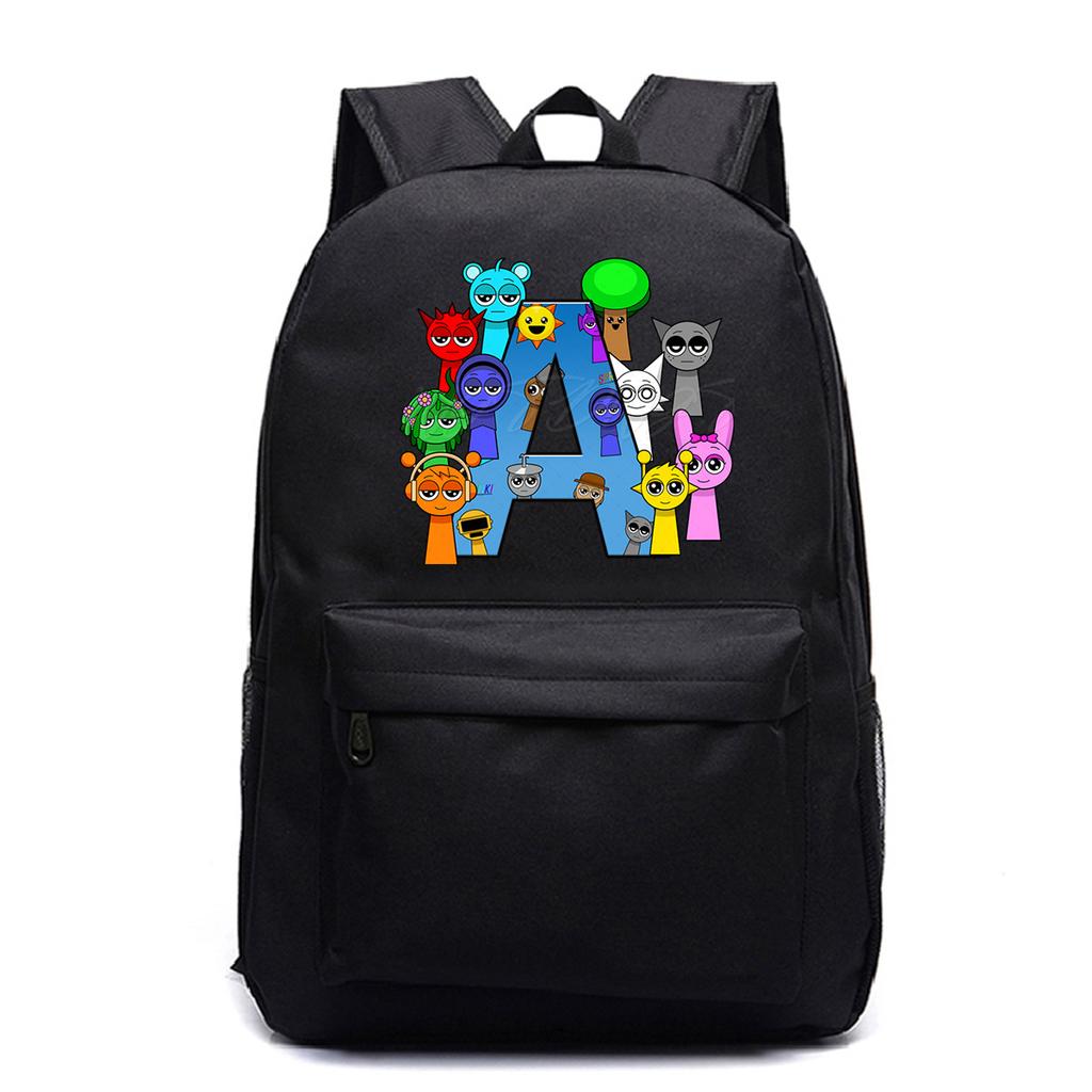 Leisure Travel Backpack Rhythm Box 26 Letter School Bag Elementary and Secondary School Students Peripheral Backpack Trend