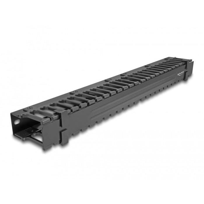 Panneau de routage de câbles 19″ - DeLOCK - 3 Ouvertures - 1 unité - Noir