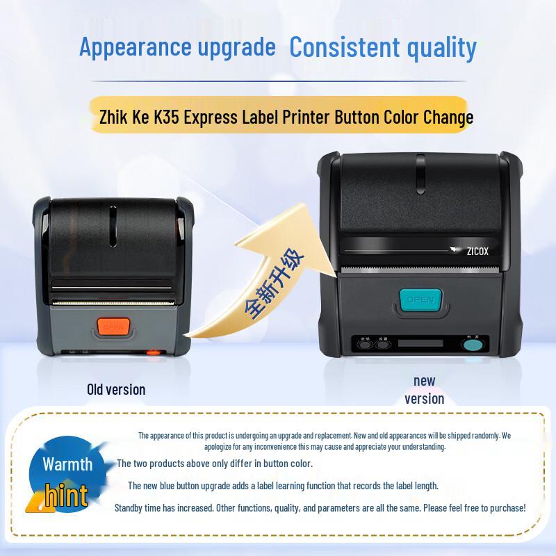 ZICOX Portable Bluetooth Thermal Label & Receipt Printer