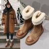 Winter Shoes Women Warm Snow Boots with Fur Fashion Brand Ladies Footware Black with Fur Female Plush Botas