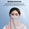 Уличная маска Ice Silk Sunscreen Mask для женщин, летняя, анти-УФ, быстросохнущая, дышащая, защита шеи, повязка на голову с ушами