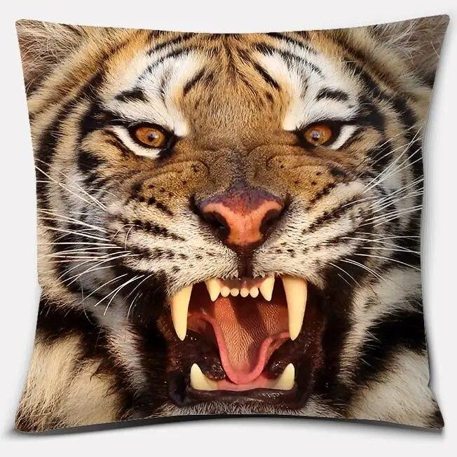 Наволочка серии Tiger Lion для гостиной, дивана, наволочка для автомобильного сиденья, детский офис, украшение для дома, объятие