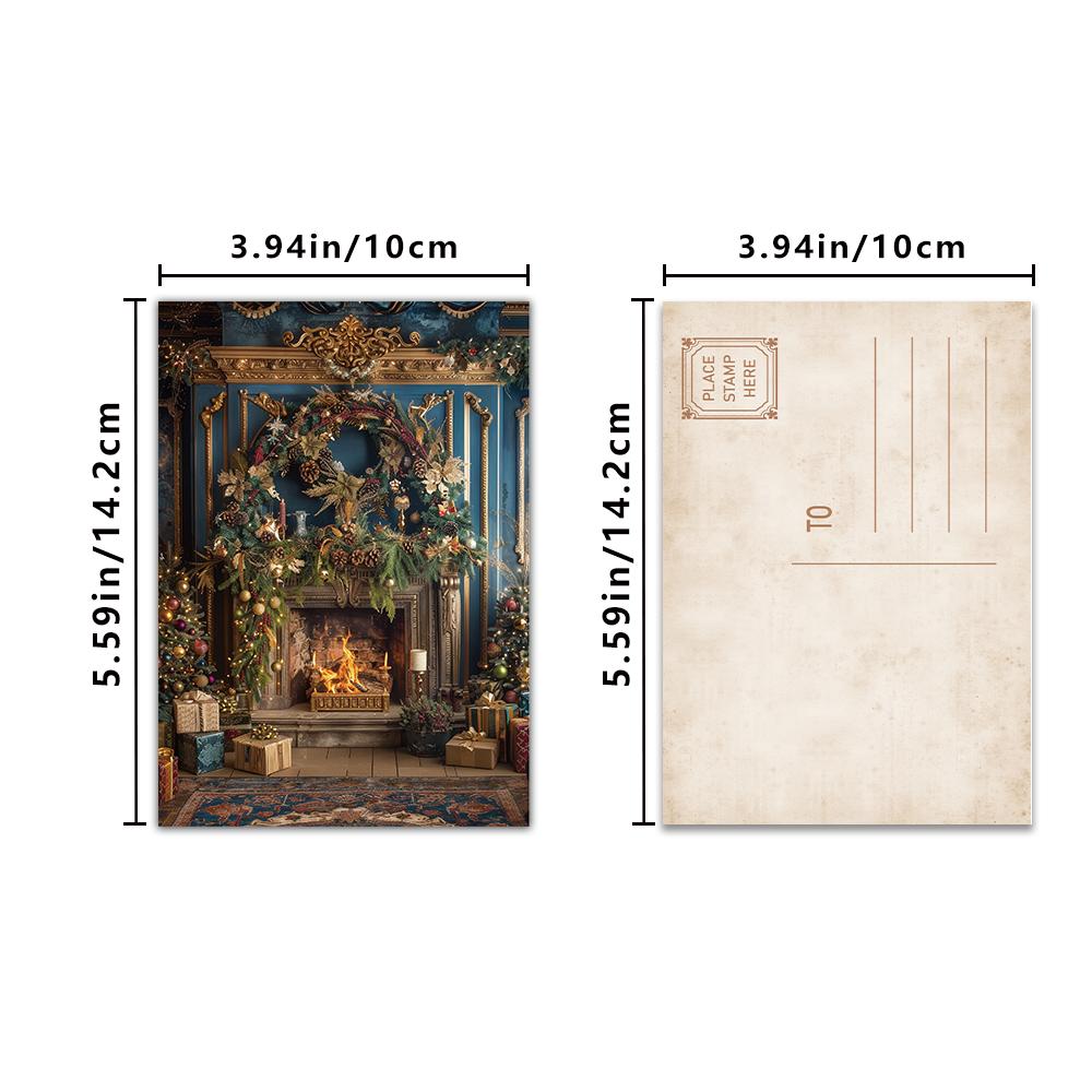 32 шт. Винтажные черные и золотые рождественские открытки, Хэллоуин/Новый год/День рождения, Подарки, Коллекционные, Готовые к отправке