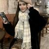 High-End Women's Plaid Scarf: Versatile, Warm, Korean-Style Neck Warmer for Couples