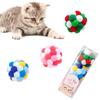 Cat Pom-Pom Balls, Indoor Cat Toys for Kittens, Interactive Balls, Color-Bounced Balls with Built-in Bells, Exercise Relief, Solo Play for Cats, Set