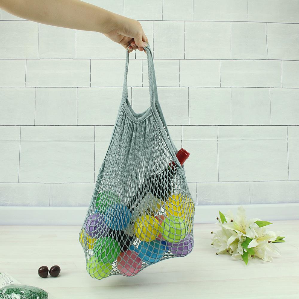 Versatile Mesh Bag: Pure Cotton & Polyester for Shopping or Kids
