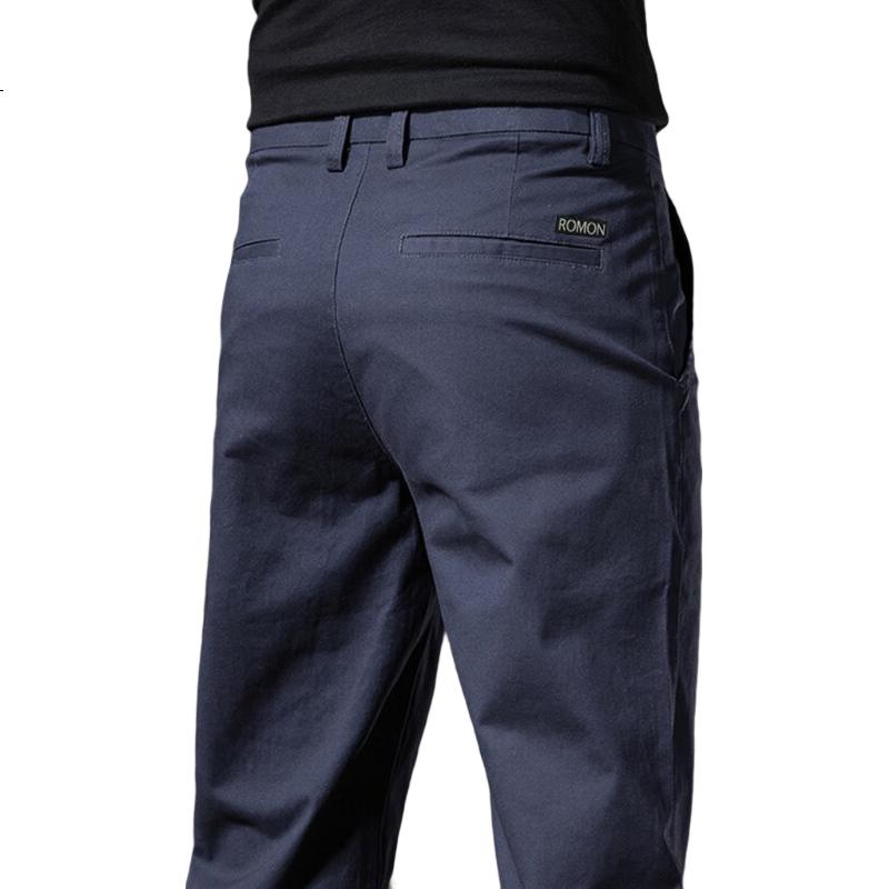 ROMON Casual Pants for Men, Autumn And Winter Business Trousers, Fashionable Straight-Leg Pants, Loose-Fitting Versatile Men's Trousers