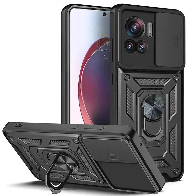 Чехол для Motorola Moto Edge 50 40 30 Pro Ultra Fusion Neo G85 G84 G75 G55 5G с держателем для крышки камеры, противоударный защитный чехол
