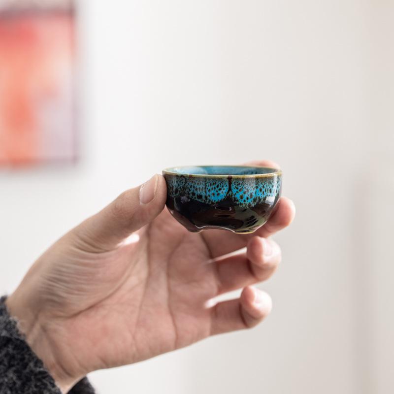 Керамический чайный сервиз Кунг-фу с изменением печи, простой и практичный сувенир, деловой фестиваль