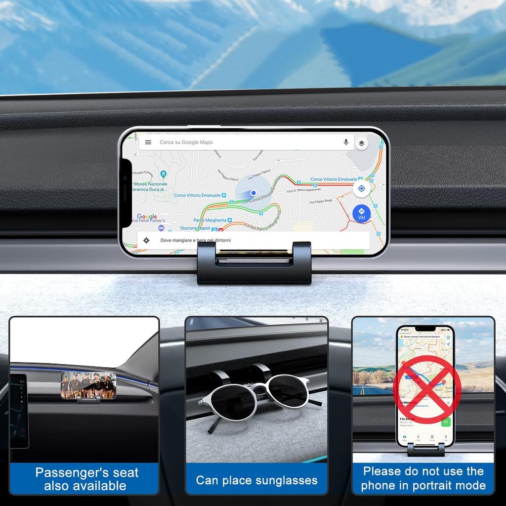 For 2026 Tesla Model 3 Phone Mount Holder Silicone Smartphone Bracket Compatible For Tesla 2026 New Model Y Juniper Accessories aq3