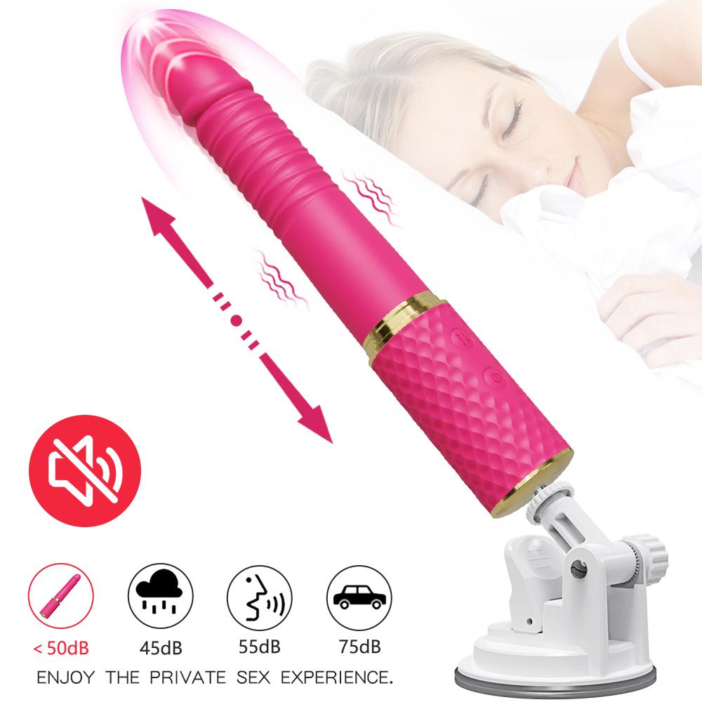 Телескопический фаллоимитатор вибраторы для женщин G Spot Thrusting Выдвижной вагинальный секс-игрушки для взрослых Женская мастурбация Автоматическая